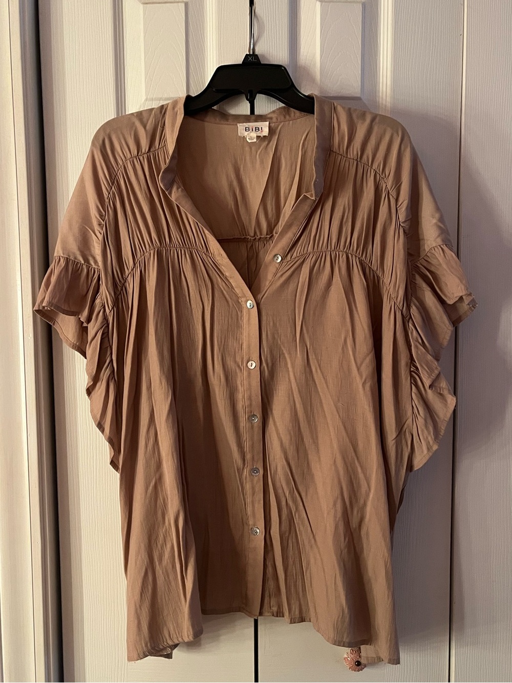 Tan bibi boutique top